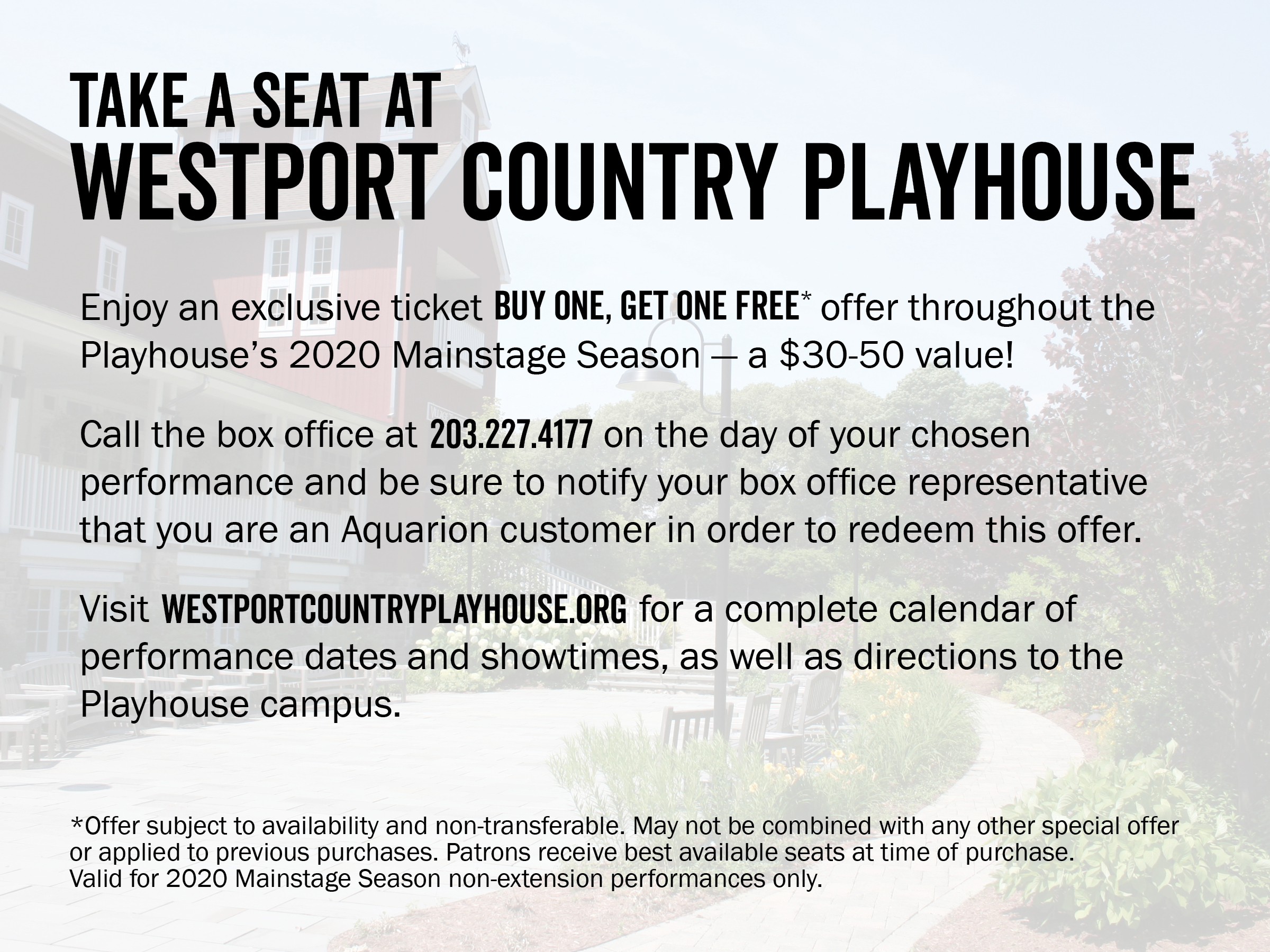 Westport Playhouse Coupon